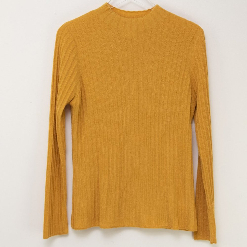 Kerisma Mock Neck Sweater Lightweight Nylon Mustard Yellow Size Medium / Large